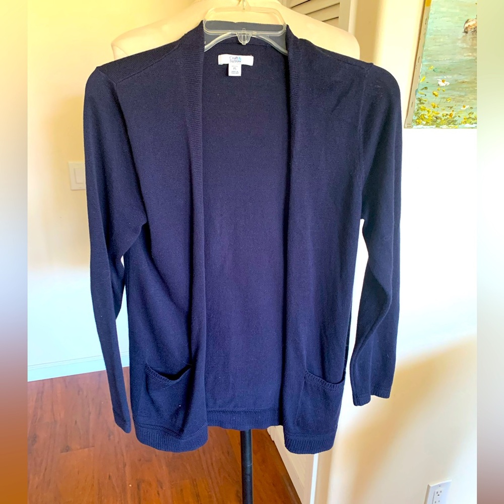 Croft & Barrow Dark Blue pull on Cardigan Sweater